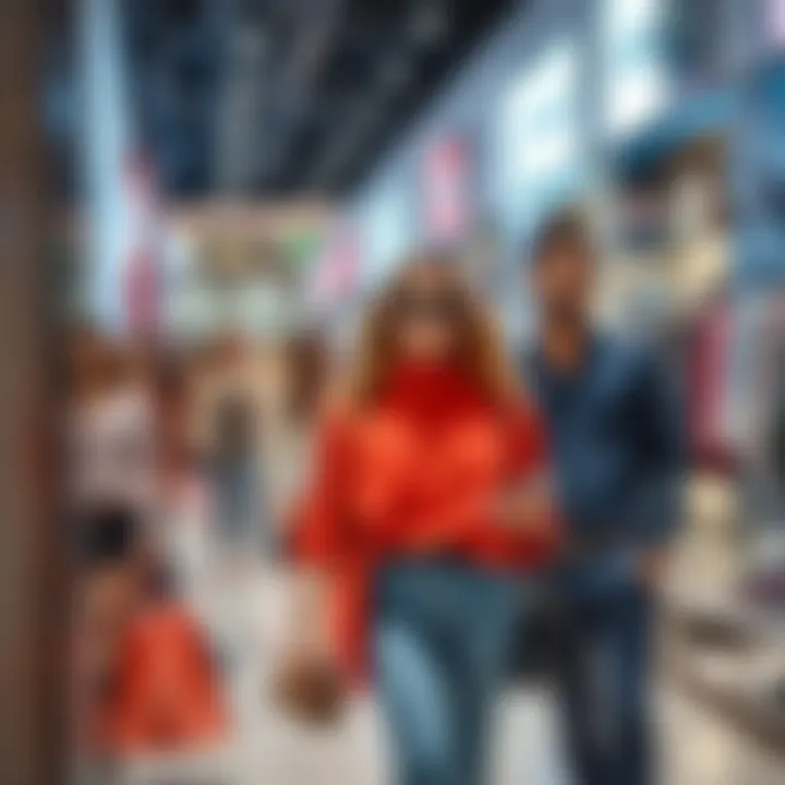 Stylish shoppers exploring the latest trends in a Dubai fashion outlet