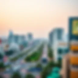 Panoramic view of Al Rigga, showcasing vibrant city life