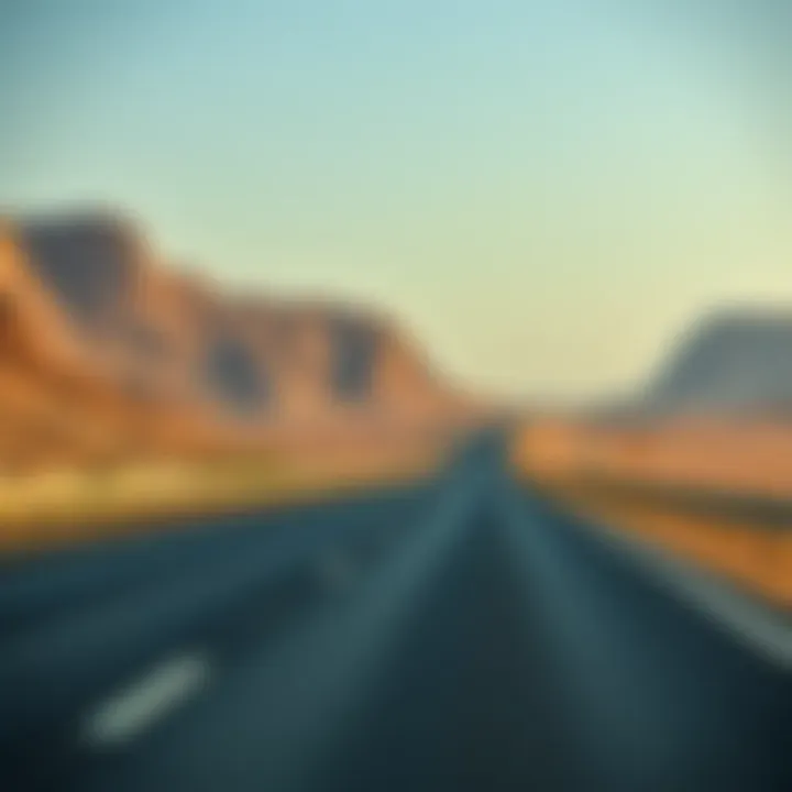 Scenic landscape along the E101 highway
