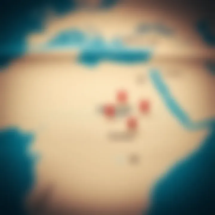 Map showing strategic safari park locations