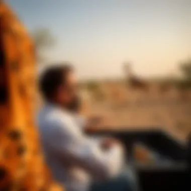 Visitors enjoying a unique safari experience