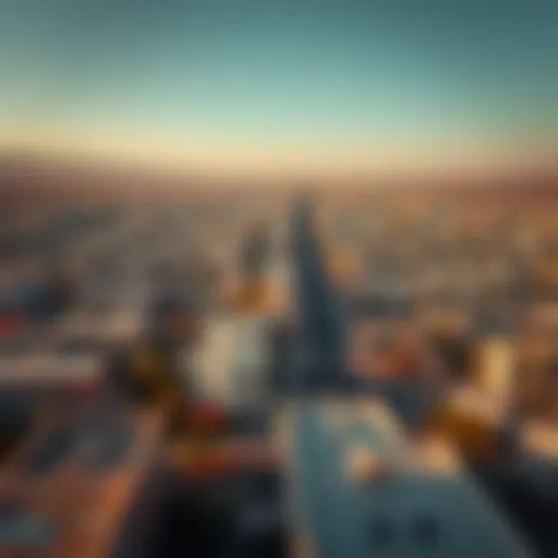Aerial view of Aljada showcasing its urban landscape