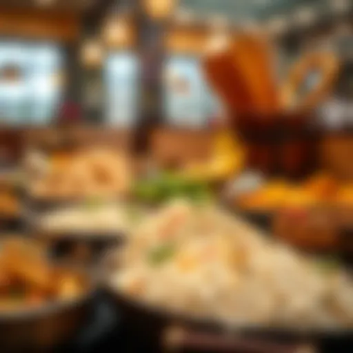 Vibrant spread of traditional Indian dishes