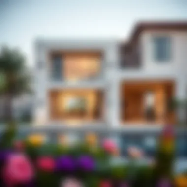 Modern Architecture of Damac Villa Elegant facade of a Damac Villa showcasing modern architecture