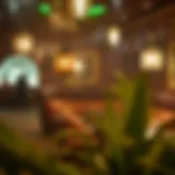Cozy Shisha Lounge Atmosphere A cozy shisha lounge with traditional decor