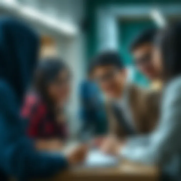 Diverse students engaged in a collaborative project