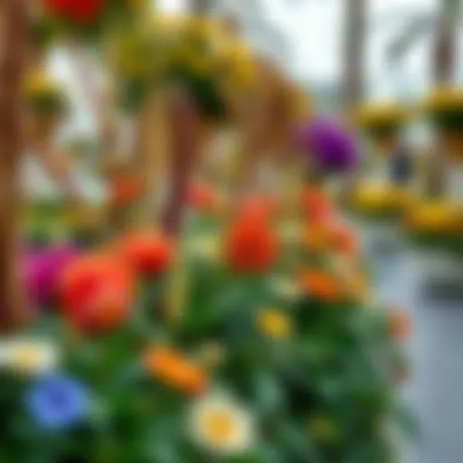 Flower Arrangement in Dubai's Miracle Garden Vibrant floral display in Miracle Garden