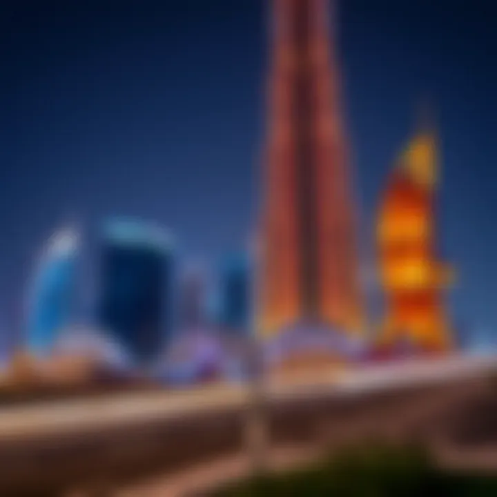 The intricate design of the Sheikh Zayed Road skyscrapers