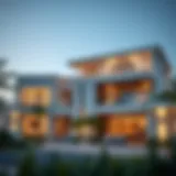 Luxurious villa with modern architecture in Dubai
