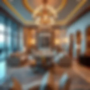 Opulent Interiors in Dubai's Premier Villas Spacious interior of a luxurious villa in Dubai