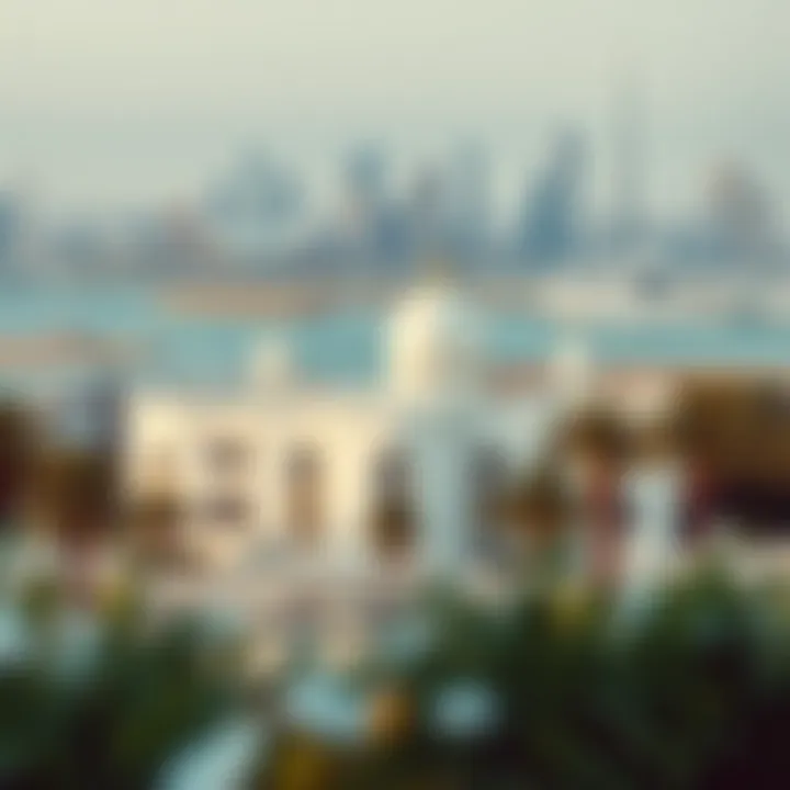 Panoramic view of the White Palace set against Dubai's skyline