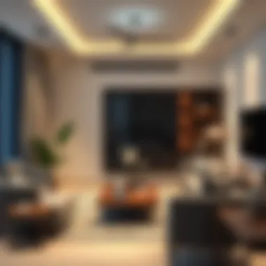 Modern amenities in a holiday home living area
