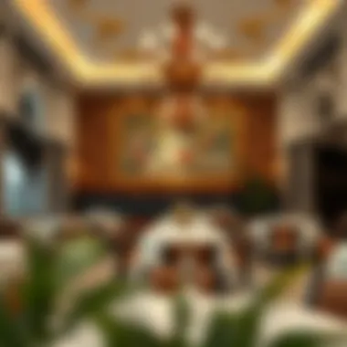 The elegant interior of Tihama Mandi Restaurant with cultural decor