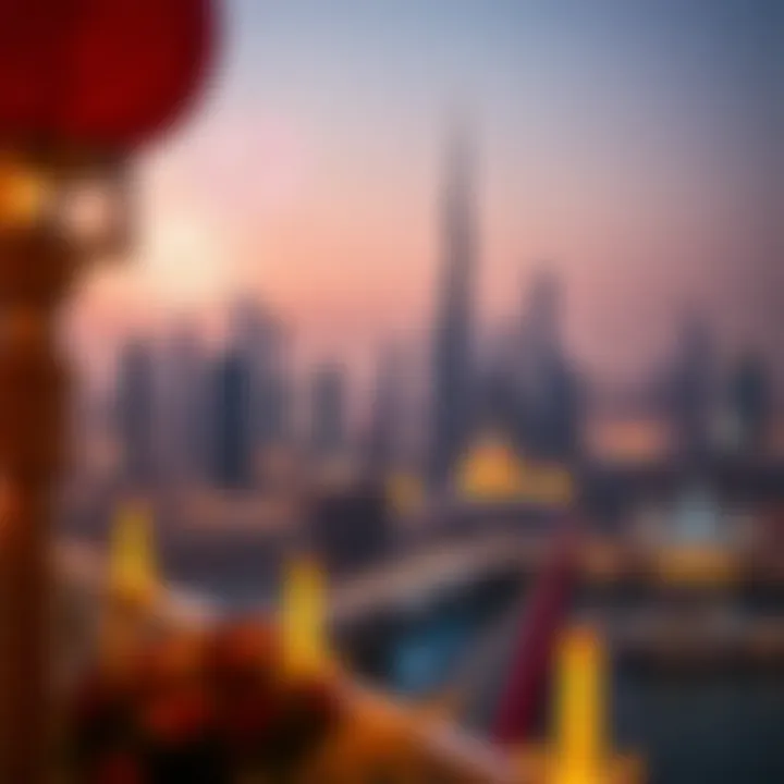 A stunning skyline view of Dubai during a festive celebration