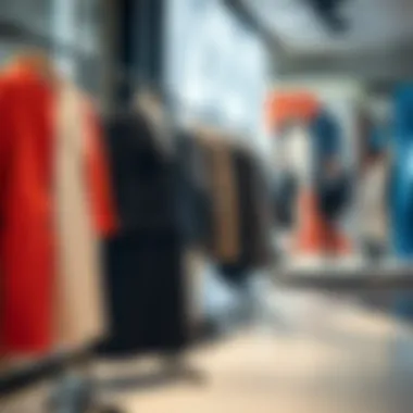 Fashionable clothing display in Zara highlighting current trends