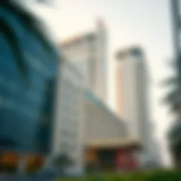 Luxurious facade of Fairmont on Sheikh Zayed Road