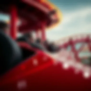 Ferrari World roller coaster in action