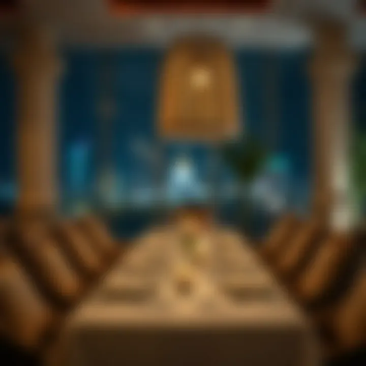 Elegant dining setting at فندق الوفت العين