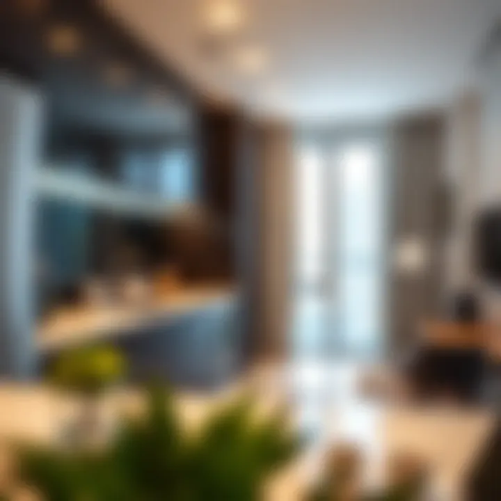 Modern Kitchen in Dubai Apartment Contemporary kitchen setup in a Dubai furnished apartment