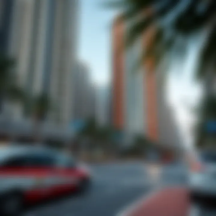 High-rise residential buildings near E101 bus stops