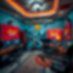 A vibrant radio studio showcasing Hindi broadcasting