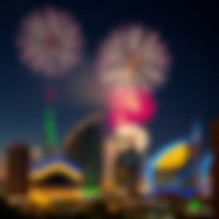 Stunning fireworks display over Dubai skyline