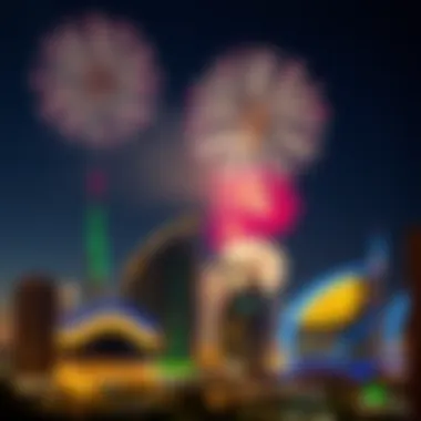 Spectacular Fireworks Above Dubai Stunning fireworks display over Dubai skyline