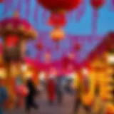 Vibrant festival with traditional UAE decorations