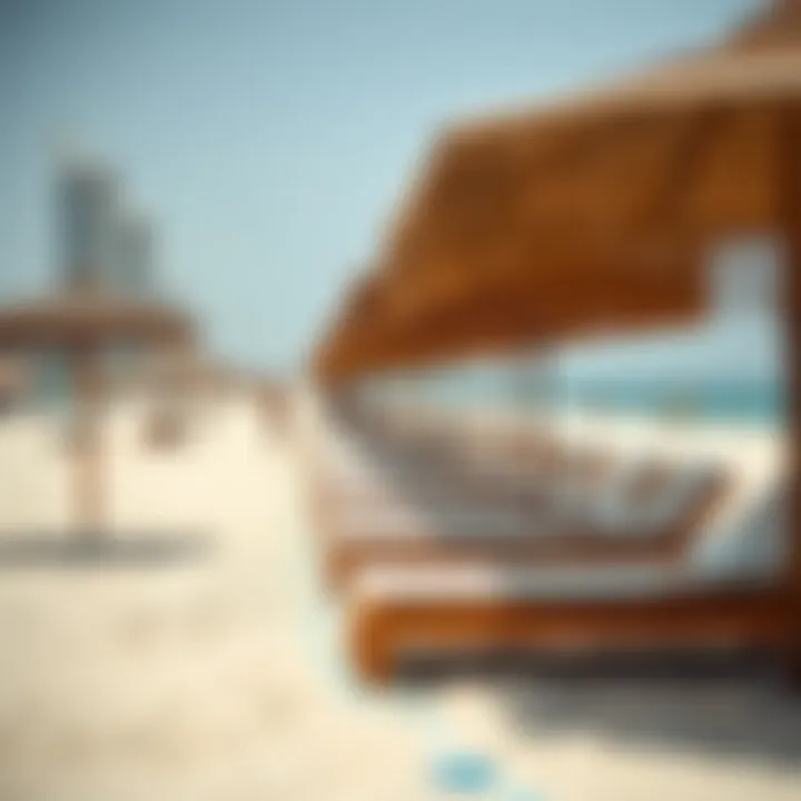 Comparative pricing chart of sunbeds at JBR and other Dubai beaches