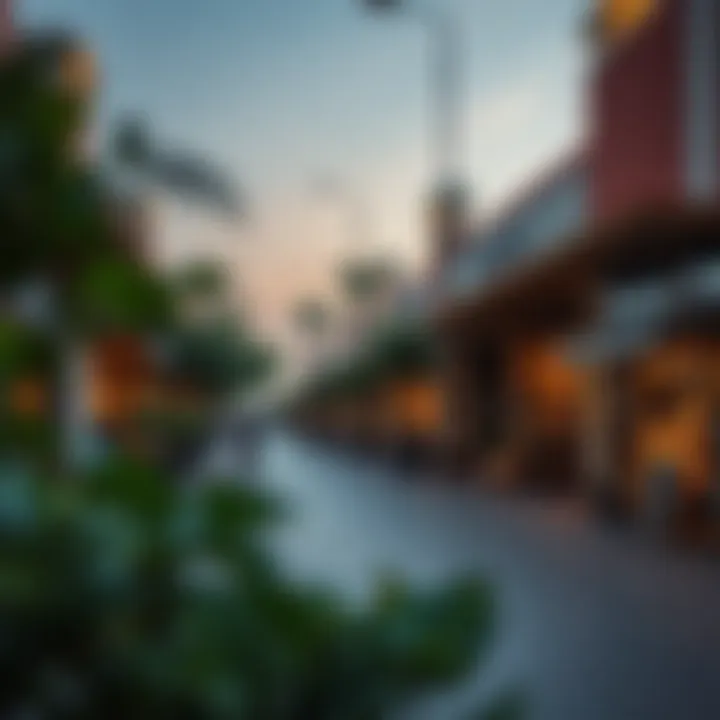 Local Amenities in Jumeirah Village Circle Local amenities in Jumeirah Village Circle featuring cafes and shops