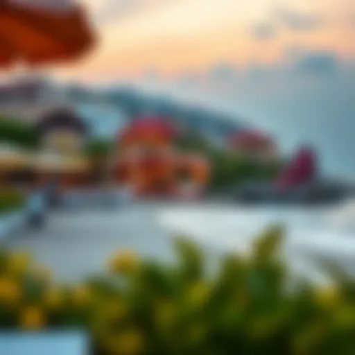 Breathtaking view of Kite Beach with vibrant restaurant facades