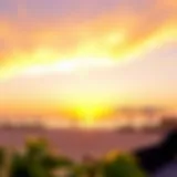 A serene view of Kite Beach at sunset showcasing the vibrant atmosphere.