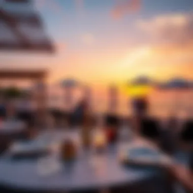 Luxury Dining at Sunset Luxury dining experience with beach view at sunset