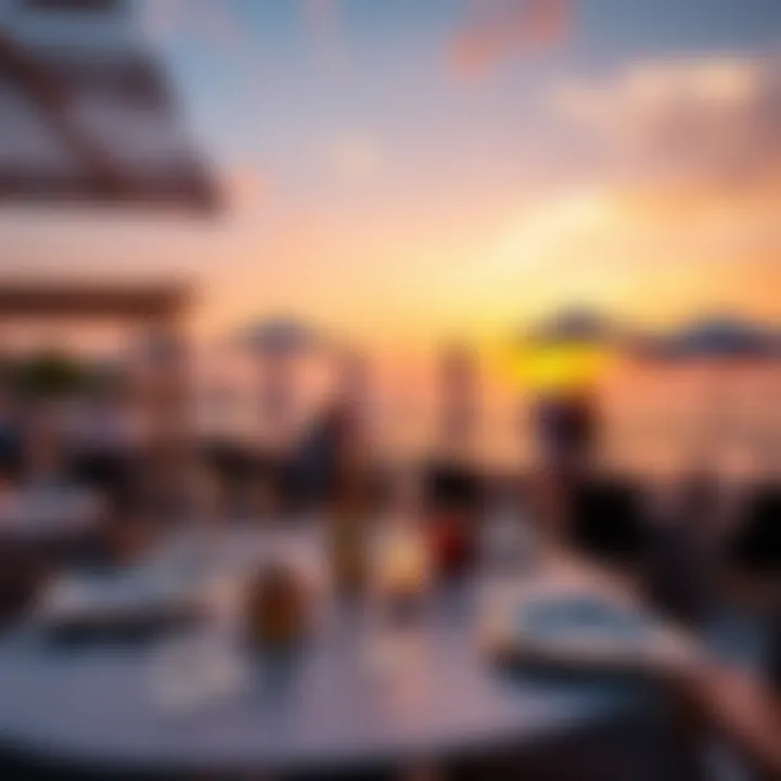 Luxury Dining at Sunset Luxury dining experience with beach view at sunset