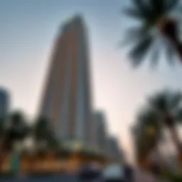 Stunning view of Liberty Tower's facade at dusk