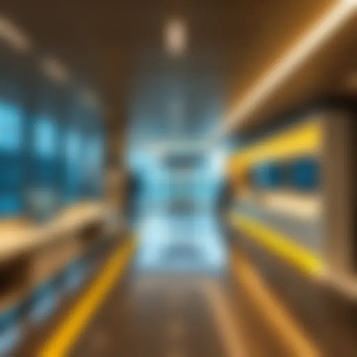 Interior design showcasing modern facilities at the station