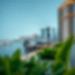 Panoramic view of Marina Promenade Waterbus Station