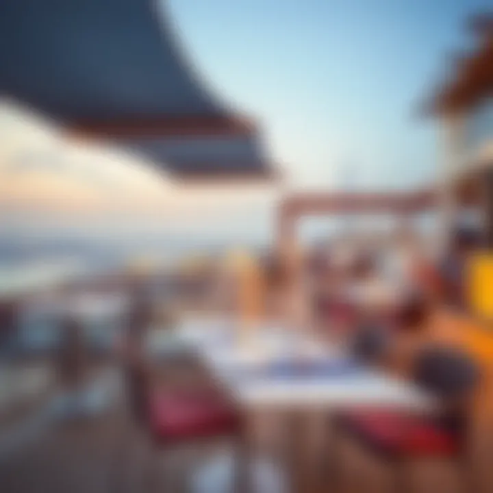 Breathtaking Views from Café Terrace in Marsa Al Bateen Café terrace overlooking scenic views