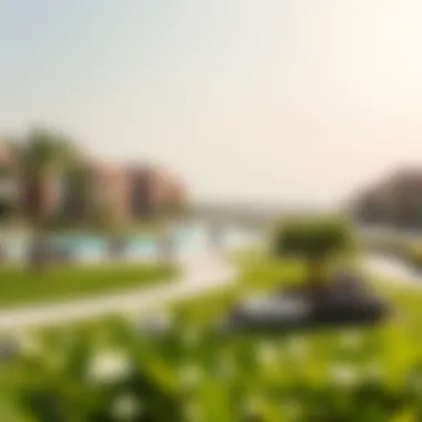 Beautifully designed recreational areas within Nad Al Sheba Gardens