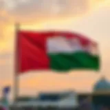 A breathtaking view of the UAE flag fluttering in the wind during National Day celebrations