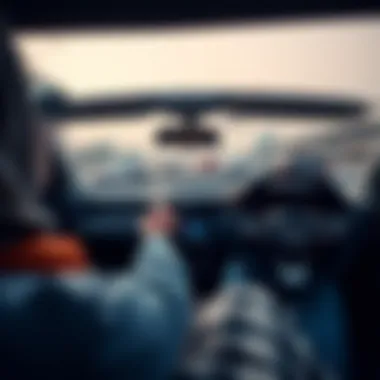 Driver's seat perspective in a car on Dubai roads
