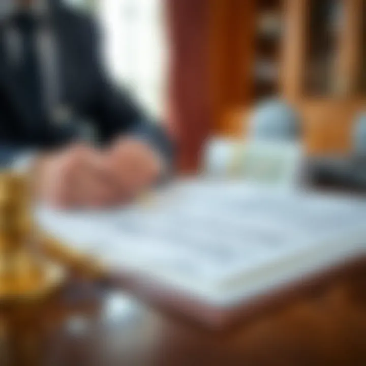 Significant real estate documents being notarized