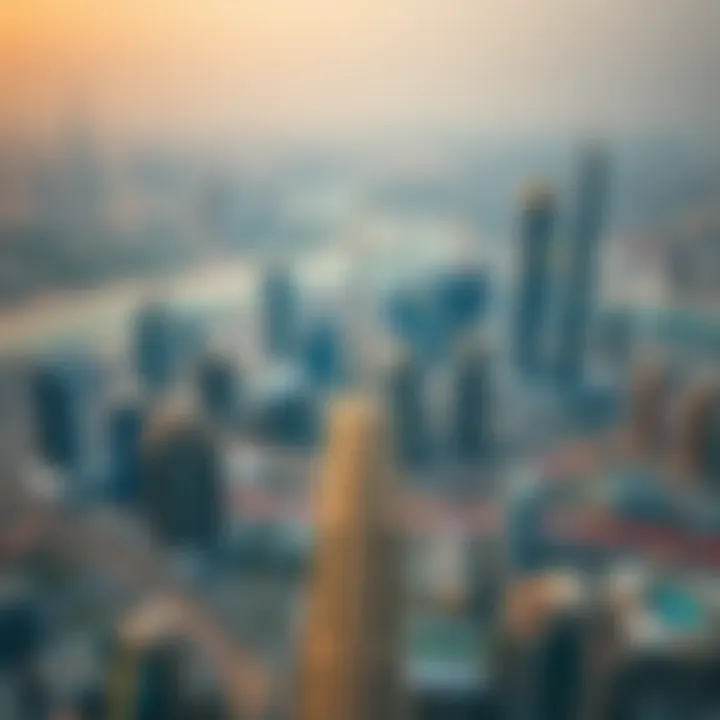 Aerial view of Dubai's skyline showcasing Nshama and Emaar developments