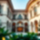 Exterior view of a luxurious palace residence in Dubai