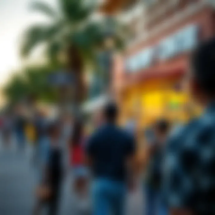 Vibrant community atmosphere surrounding Palm Strip Center