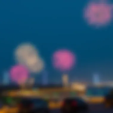 Fireworks display during UAE public holidays