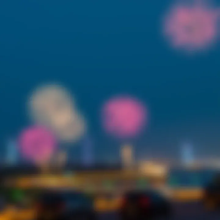 Fireworks display during UAE public holidays