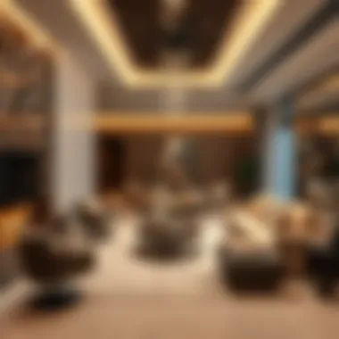 Luxurious living space within a Rabdan development, highlighting contemporary design and elegance.