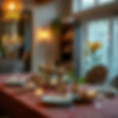 Beautifully arranged table setting with traditional decor elements