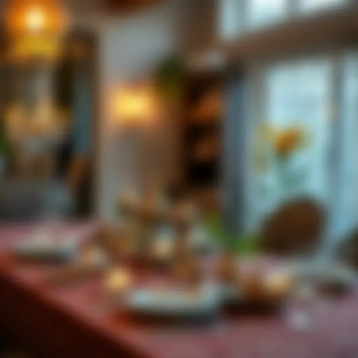 Beautifully arranged table setting with traditional decor elements